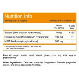 HYALURONIC ACID (ΥΑΛΟΥΡΟΝΙΚΟ ΟΞΥ ΣΕ ΚΑΨΟΥΛΕΣ) NOW FOODS 50mg 60vcaps ΑΡΘΡΙΤΙΔΑ - ΟΣΤΕΟΑΡΘΡΙΤΙΔΑ